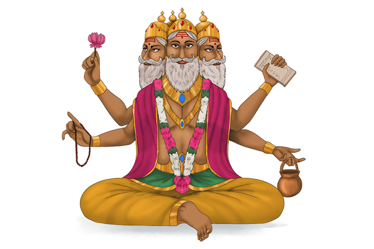 Brahma, the god of creation.